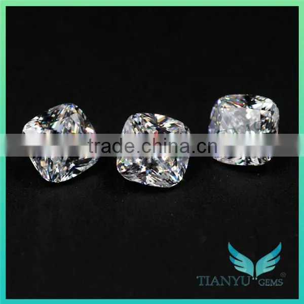 Free Sample Wholesale Zircon Gemstone Cushion Cut White Cubic Zirconia Jewelry photo-4