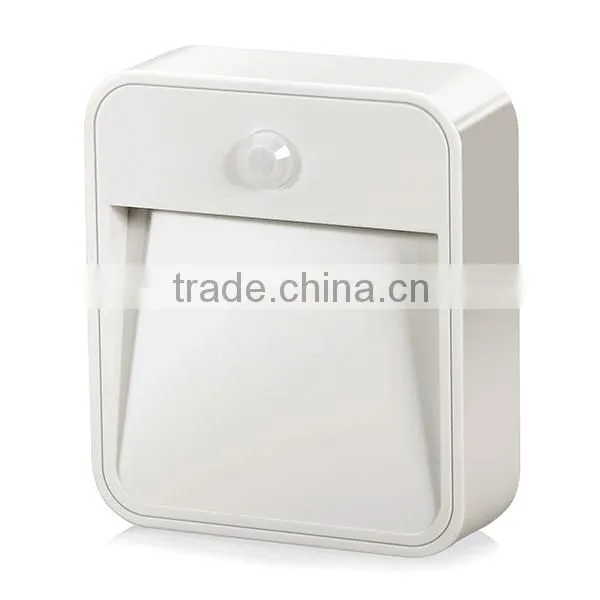 Battery Powered Wireless PIR LED Motion Sensor Night Light For Bedroom Stair Hallway White photo-2