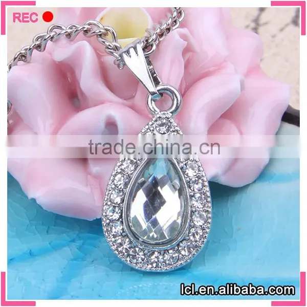 Vintage Necklace Women, Imitate Silver Chain Imitation Diamond Necklace photo-3