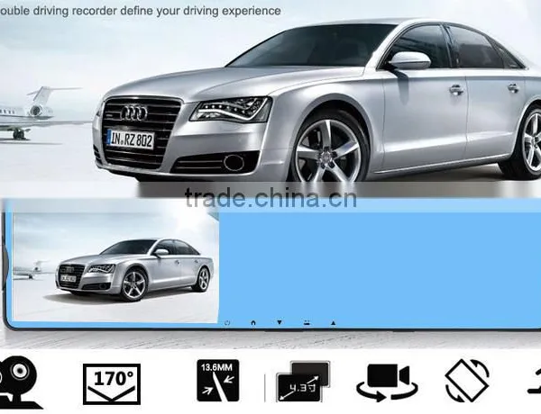 Mirror Car Camera Dvr 168p 1080P FHD Recorder Monitor Blackbox photo-3