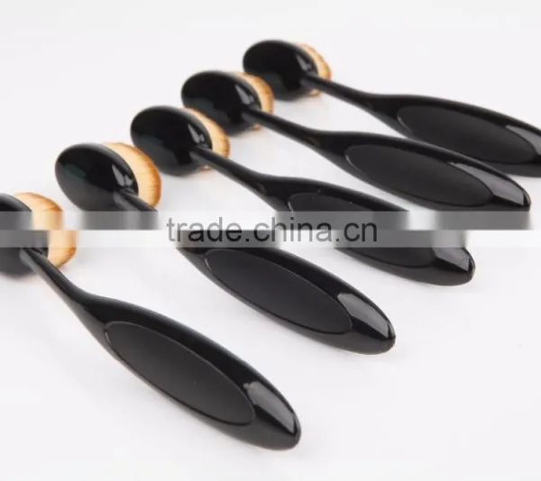 2016 Best Seller Tooth Brush Style Oval Makeup Brush Set, Eyebrow Eyeliner Lip Oval Makeup Brush photo-4