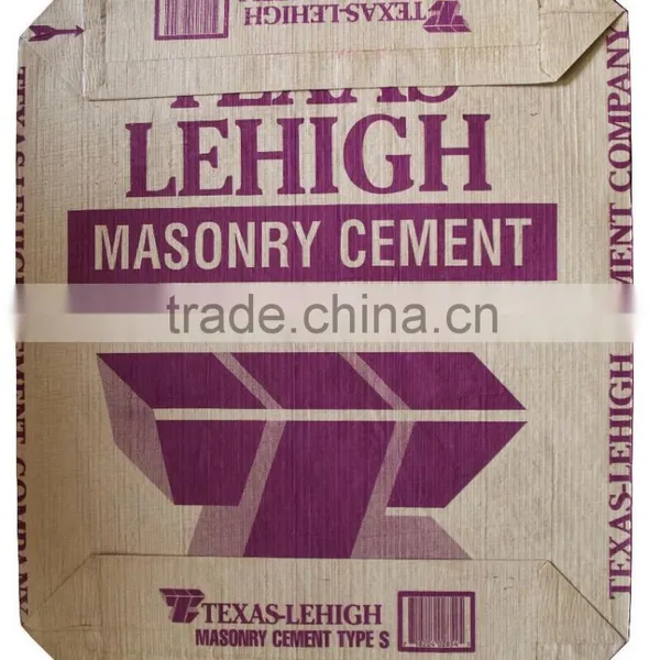 25KG 50KG Kraft Paper Yarn Pasted Valve Cement Sack, Cement Sack With Valve photo-2