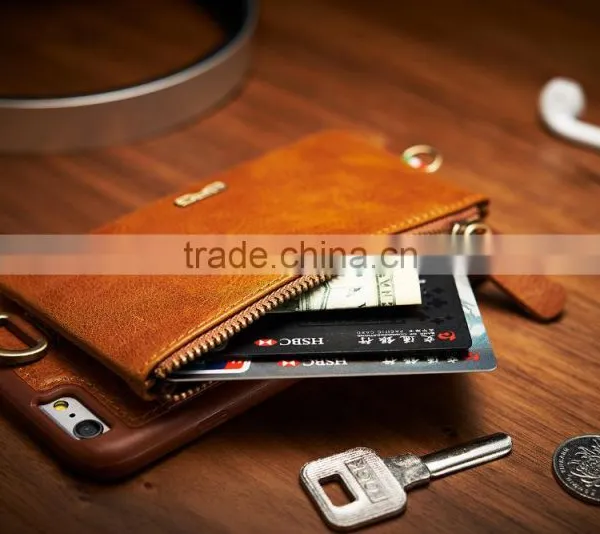 Genuine Leather Wallet Cell Phone Case for IPhone photo-4