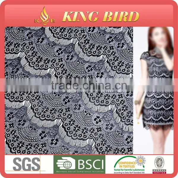 100% Polyester New Lace Mesh Fabric Textile photo-3