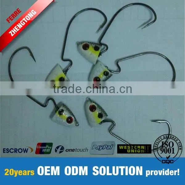 Fish Head White Tungsten Living Wiggly Jig