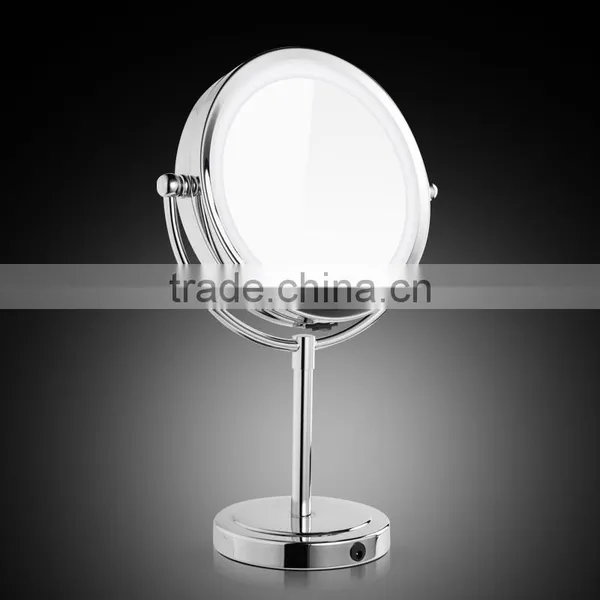 Battery Operated Desktop Two Sides Illuminated LED Cosmetic Makeup Mirror
