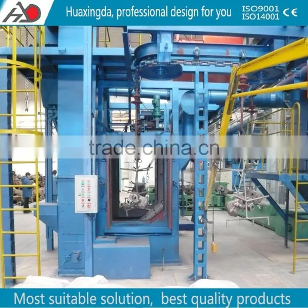 Q4810 Series Independent Design Overhead Conveyor Chain Shot Blasting Machine for A-alloy Motor Wheel photo-2