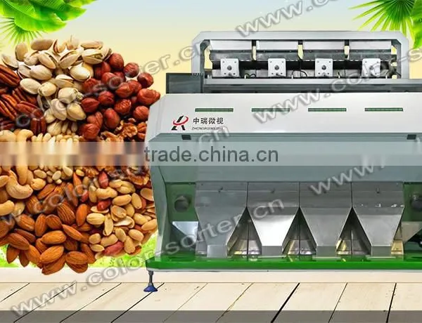 Automatic ccd color sorter for cashew nut/apricot kernels/walnut