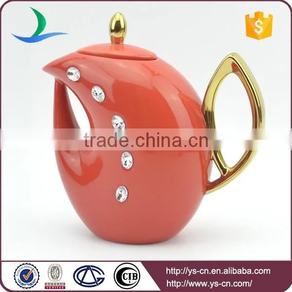 15pcs High Gloss Ceramic Arabic Tea Set With Acrylic Stone photo-2