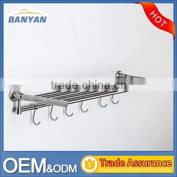 Contemporary Styled Wall Mounted Adjustable Double Towel Racks for Bathrooms photo-3