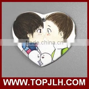 Custom Print Ceramic Sublimation Blanks Pendant Heat Press Pendant photo-6
