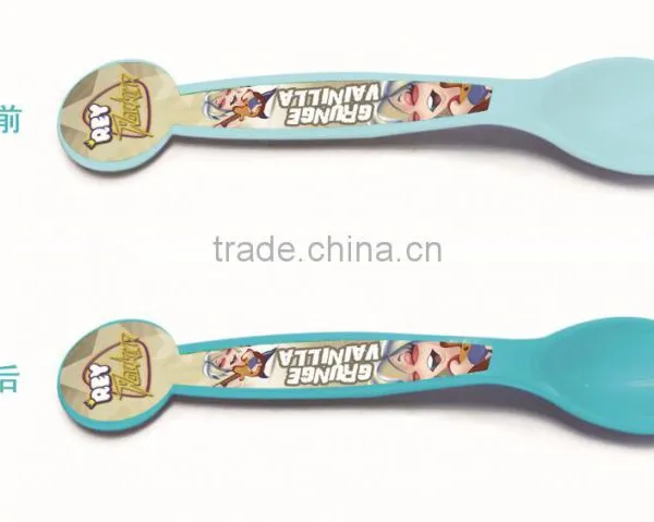 Personalized Simple Design Color Change Cheap Plastic Spoon photo-5