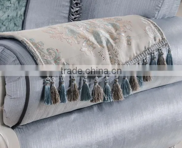 M511-1 French New Arrival Latest Design Luxurious Silk Fabric Sofa Set photo-6