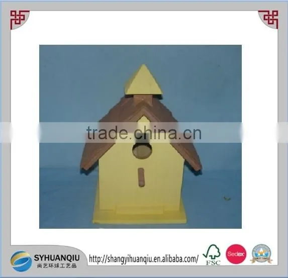 Wooden Bird Cage to Hang on the Tree for One Bird photo-3