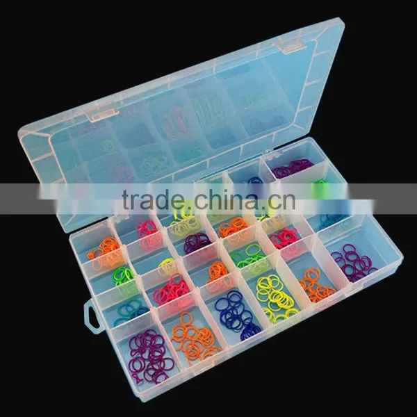 24 Compartments Clear Plastic Kids DIY Tool Toys Organizer Divider Cosmetic Makeup Storage Box Case photo-2