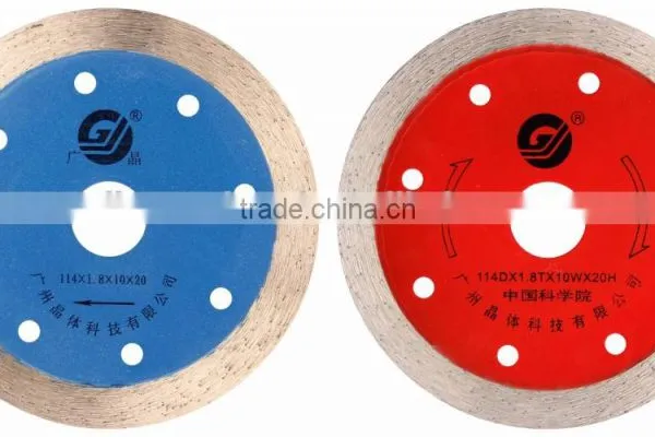 114mm Wet Cutting Diamond Saw Blade Continuous Rim Sintered Circular Blade photo-3