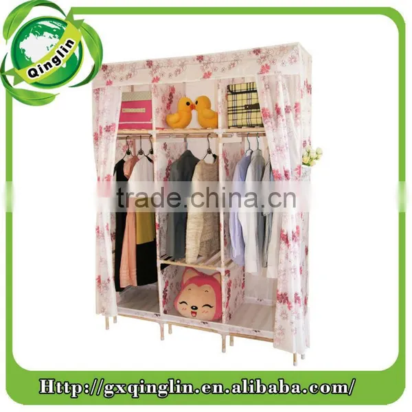 Modern Style High Qulity Oxford Fabric Solid Wardrobes for Home Furniture photo-4