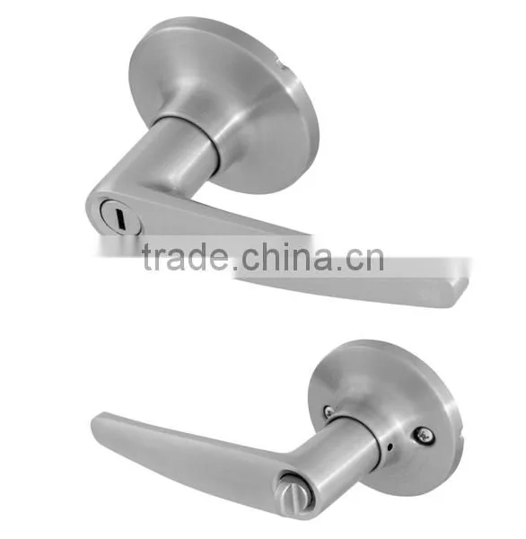 Stain Nickel Keyed Alike Entrance Tubular Lever Handle Door Lock, Stainless Steel Single Cylinder Deadbolt photo-2