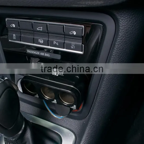 Car Charger 3 Way Socket Adapter Plug With CE Certificate for Cell Phones , IPhones , IPads & Tablet photo-2