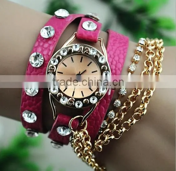 2014 High Quality Fashion Lady Leather Vintage Watche photo-2