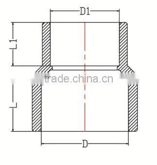 HIGH QUANLITY REDUCING COUPLING OF PVC GB INDUSTRIAL PRESSURE PIPES & FITTINGS FOR WATER SUPPLY photo-2