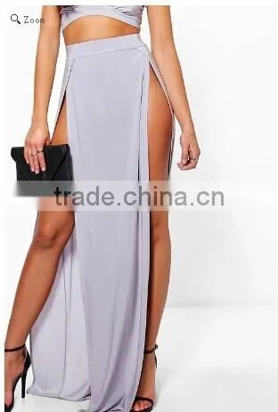 2017 Summer Newest Two Split Two Piece Dress Sexy Party Maxi Dress photo-5