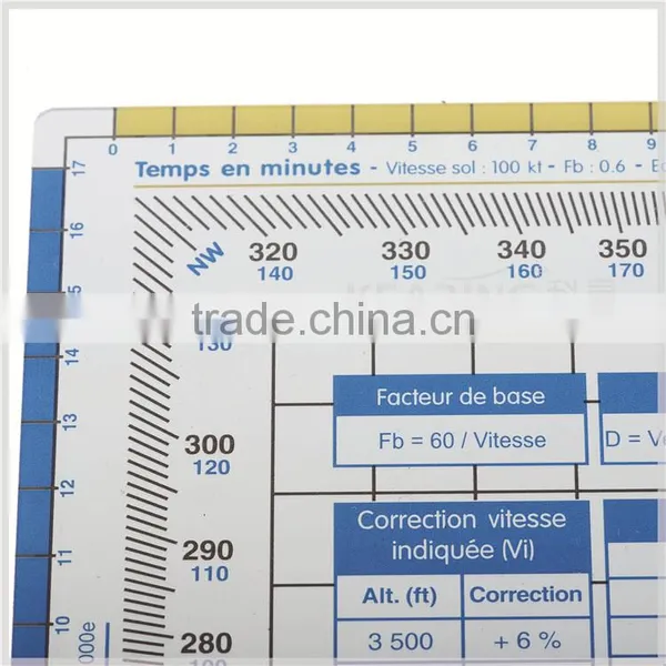 Kearing High Quality Flexible Plastic Square Protractor Naviation Plotters for Pilots # KPP-8 photo-4