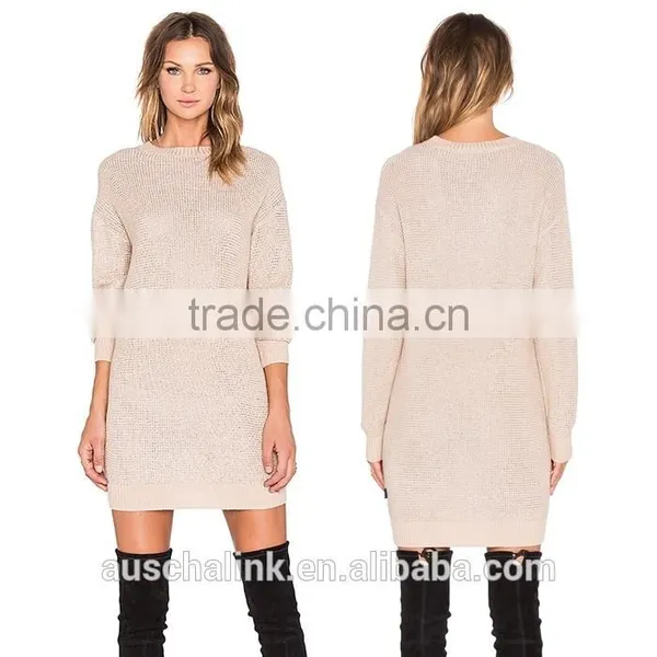2016 Hot Sale Light Pink Girls Cheap Sweater Dresses Wholesale photo-5