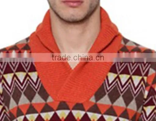 Wholesale Lastest Design Jacquard Pullover Jumpers Man Sweater photo-5