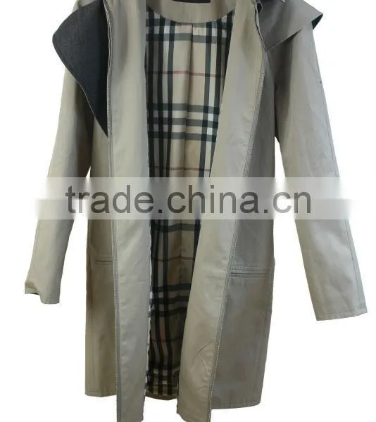 New Fashion Ladies Trench Coat Classic Style Custom Made Jacket Lady Grey Wool Trench Coat photo-5