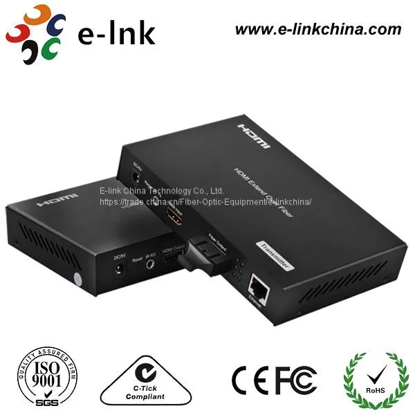1-канальный HDMI видео + 1-канальный 10/100М Ethernet по оптическому волокну удлинитель