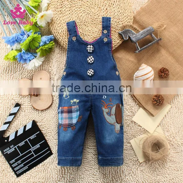 Children Boutique Clothing Baby Jeans Children Denim Overalls Kids Fashion Jeans