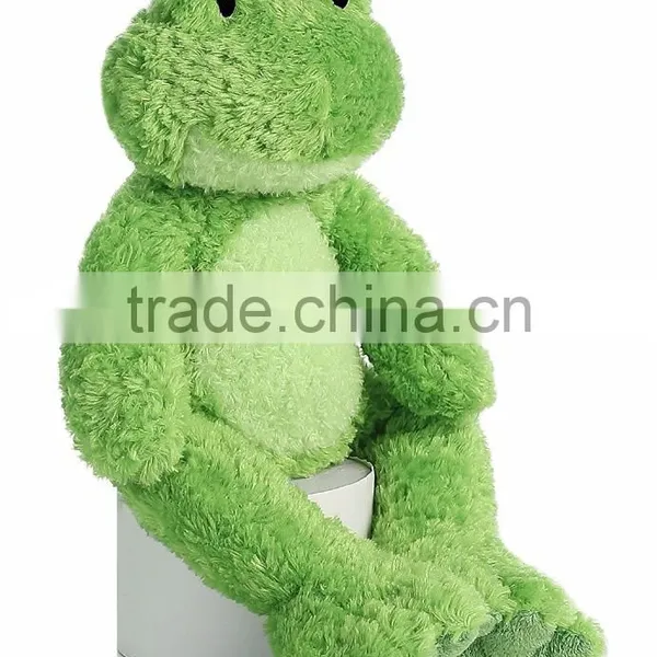 Cuddly Green Frog With Golden Crown Soft Animal Toy for Baby photo-3