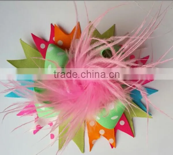Headband With Fabric Flower Multicolor Headmade Flower Head Bows Flower photo-3