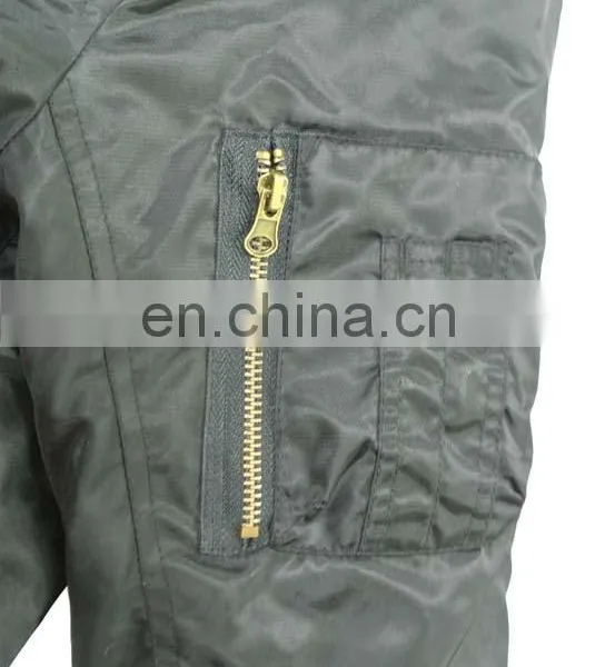Wholesale Hot Selling Black Bomber Army Jacket for Military photo-6
