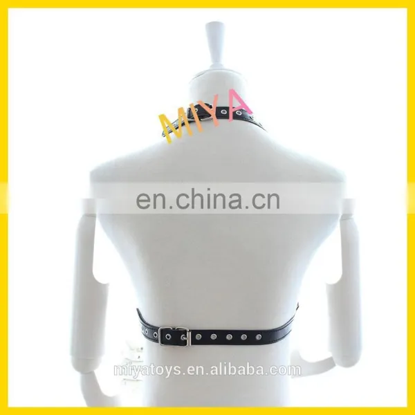 Leather Womens Fetish Cage Bra Harness photo-3