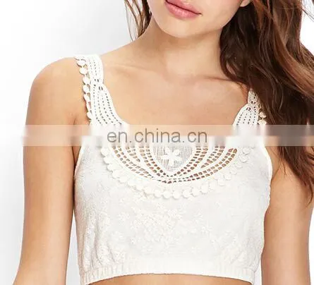 China Supplier Ladies Fashion New Crop Tops With Embroidery photo-4