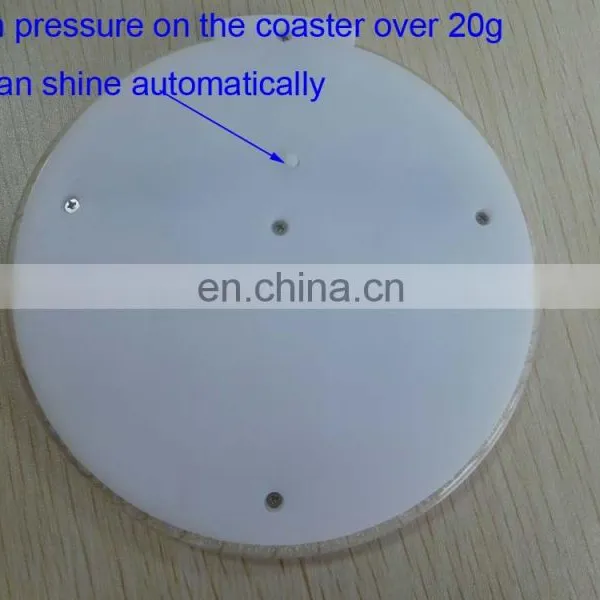 Custom Acrylic LED Beer Mat Coaster With OEM Logo photo-3