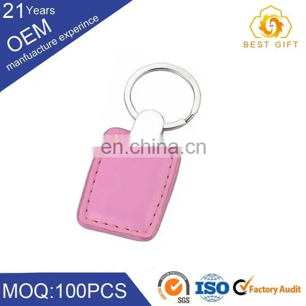 Keychain Best Promotional Gifts Custom Logo PU and Metal Key Ring photo-6