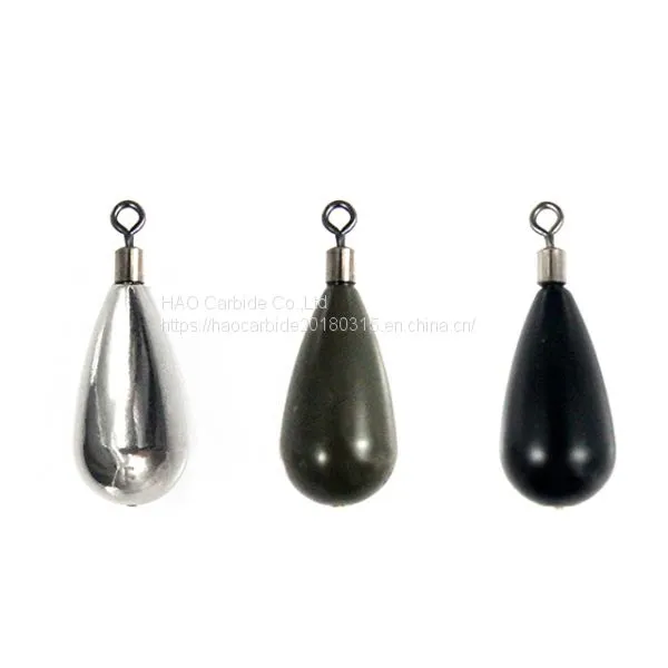 Wholesale Down Shot Fishing Siker Tungsten Tear Drop Shot Weight