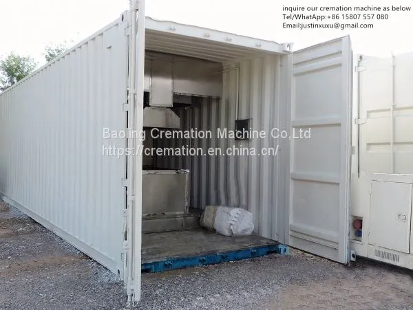 Incinerartor Potable Furnaces for Human Maintenance Cost Free Installation Furnace Cremate Human Crematory Machine Crematory Equipment Incinerator