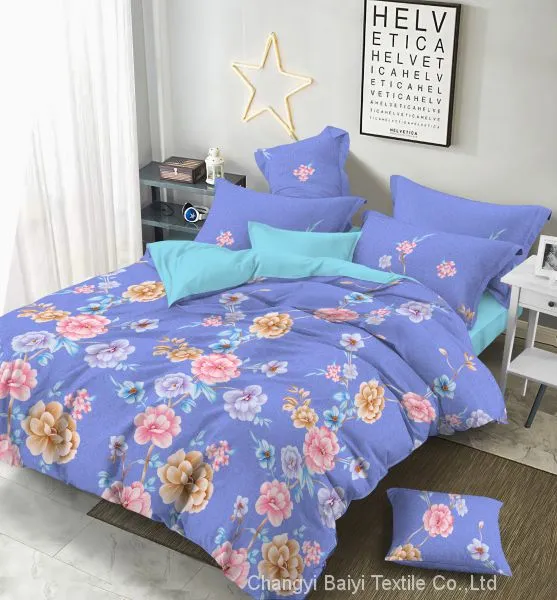 Fashion Style Designer Bedding Comforter Sets Bed Sheet Brushed Microfiber Fabric Bedding Set photo-5