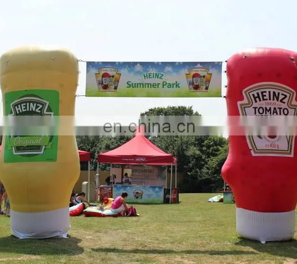 Colorful Advertising Inflatable Branded Salad Bottle Shape With Blower for Business Events photo-2
