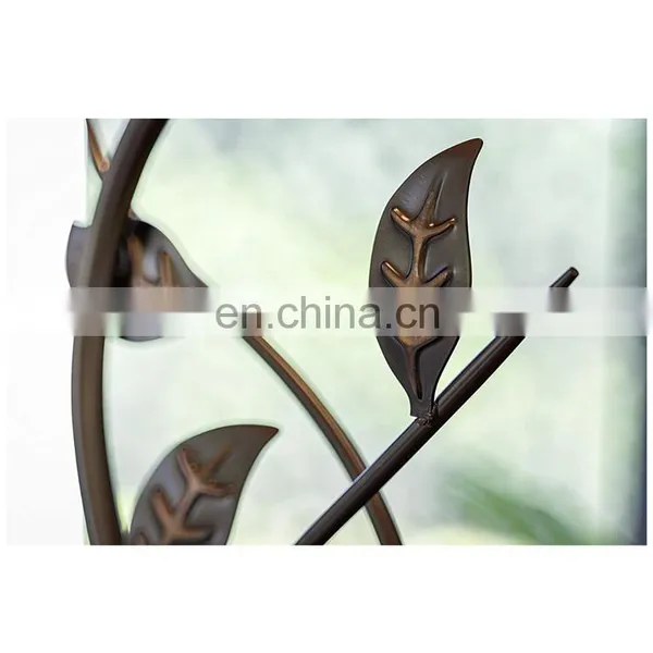 Italy Modern Custom Home Decor Hotel Restaurant Office Cheap Leaf Shape Iron Base Antique Nightstand Lamps photo-3