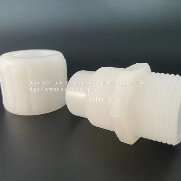 Corrosion Resistant High Temperature Plastic Tube Fittings PVDF Male Connector photo-2
