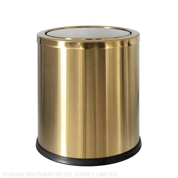 Hotel Room Waste Bin With Swing Top