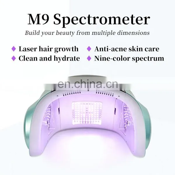 LED Light Pdt Skin Whitening Device 9 Colors 3d Laser Hair Growth Led Hot And Cold Spray Skin Care Beauty Machine With Steamer photo-2