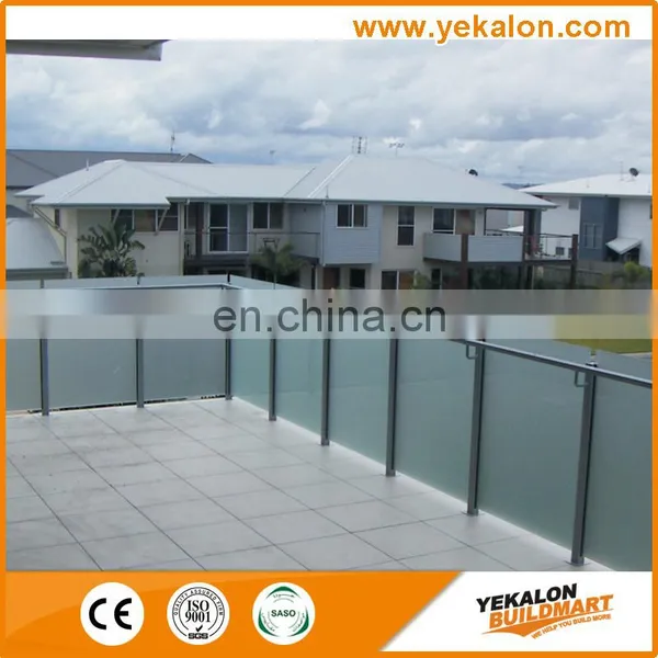Hot Selling Good Quality Classic Design Semi Frameless Modern Durable Aluminium Glass Terrace Railing Designs photo-2