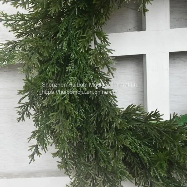 46mm 0.6kg Christmas Wreath With Ribbon and Bells, Outdoor Indoor Christmas Wreaths Garland Ornaments Christmas Decorations photo-4