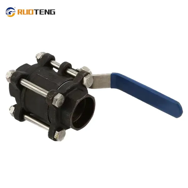 [RUOTENG] Carbon Steel WCB 3PC Ball Valve With BSP/BSPT/NPT Thread photo-4